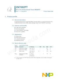 2N7002PT Datasheet Page 2