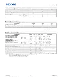 2N7002T-7 Datasheet Pagina 2