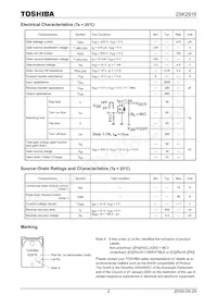 2SK2916(F) Datasheet Page 2