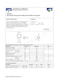 AOT430 Datasheet Cover