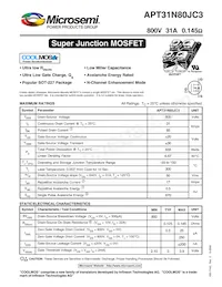 APT31N80JC3 Datasheet Cover