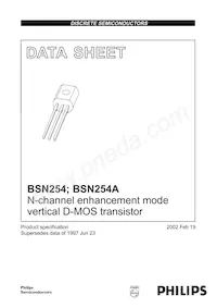BSN254A Datasheet Cover