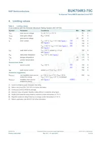 BUK754R3-75C Datasheet Page 3