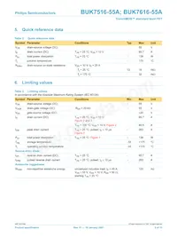 BUK7616-55A Datasheet Page 2