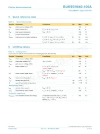 BUK9540-100A Datasheet Page 2
