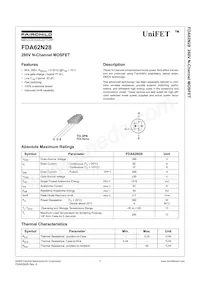 FDA62N28 Datasheet Cover