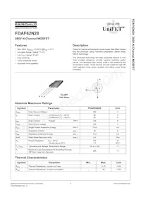 FDAF62N28 Datasheet Copertura