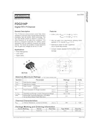 FDG314P Datasheet Cover