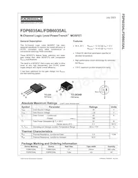 FDP6035AL Datasheet Cover