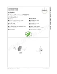 FDP8443 Datasheet Cover