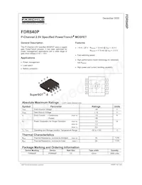 FDR840P Datasheet Cover