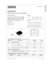 FDS2070N7 Datasheet Cover