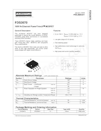 FDS3670 Datasheet Cover
