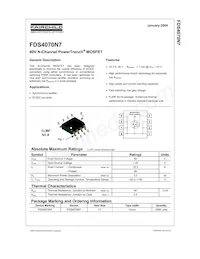 FDS4070N7 Datasheet Cover