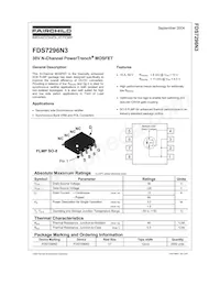 FDS7296N3 Datasheet Cover