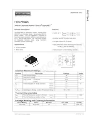 FDS7764S Datasheet Cover