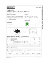 FDS9412A Datasheet Cover