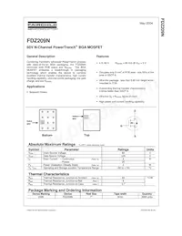 FDZ209N Datasheet Cover