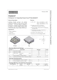 FDZ291P Datasheet Cover