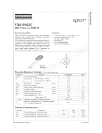 FQA16N25C Datasheet Cover