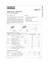 FQB12P10TM Datasheet Copertura