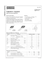 FQB2N30TM Datenblatt Cover