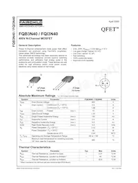 FQB3N40TM Datenblatt Cover