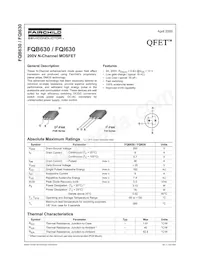 FQB630TM Datasheet Copertura