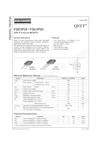 FQD3P20TM Datasheet Cover