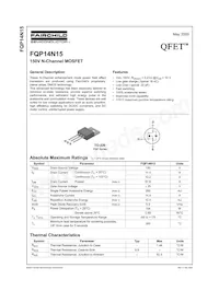 FQP14N15 Datasheet Cover