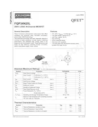 FQP34N20L Datasheet Cover