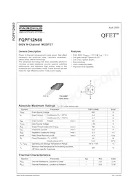 FQPF12N60 Datasheet Cover