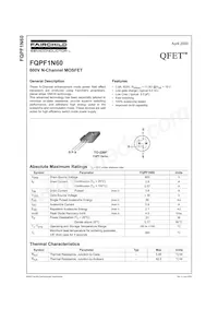 FQPF1N60T Datenblatt Cover