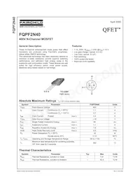 FQPF2N40 Datasheet Cover