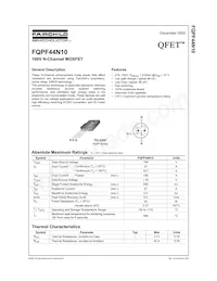 FQPF44N10 Datasheet Cover