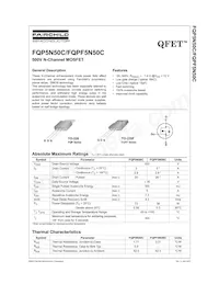FQPF5N50CT Datasheet Cover
