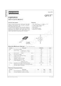 FQPF6P25 Datasheet Copertura