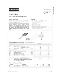 FQPF7N10L Datasheet Cover