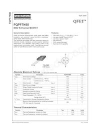 FQPF7N80 Datasheet Copertura