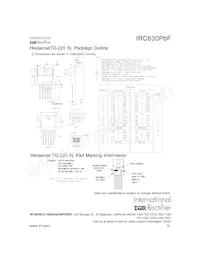 IRC630PBF 데이터 시트 페이지 9