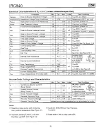 IRC840PBF Datasheet Page 2