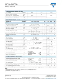 IRF730 Datasheet Pagina 2