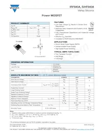 IRF840A Datasheet Cover