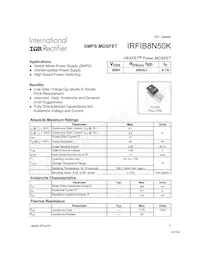 IRFIB8N50KPBF Datasheet Cover