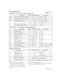 IRFIB8N50KPBF Datasheet Page 2