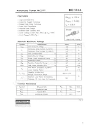 IRL510A Datasheet Cover
