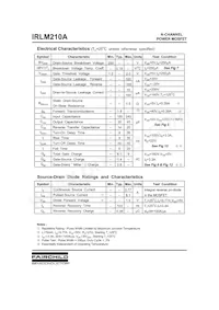 IRLM210ATF Datasheet Page 2