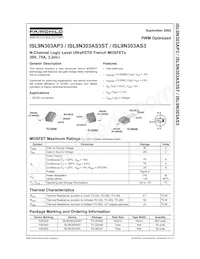 ISL9N303AS3 Datasheet Cover
