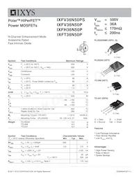 IXFV36N50PS Datasheet Cover