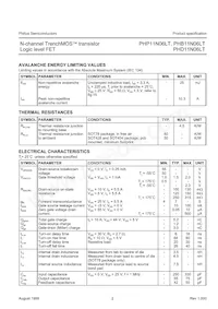 PHB11N06LT Datasheet Page 2